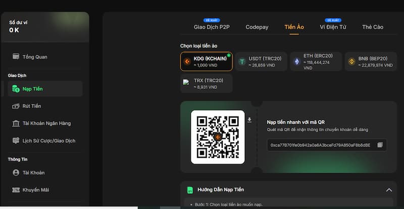 Nạp tiền 8Day qua tiền ảo 